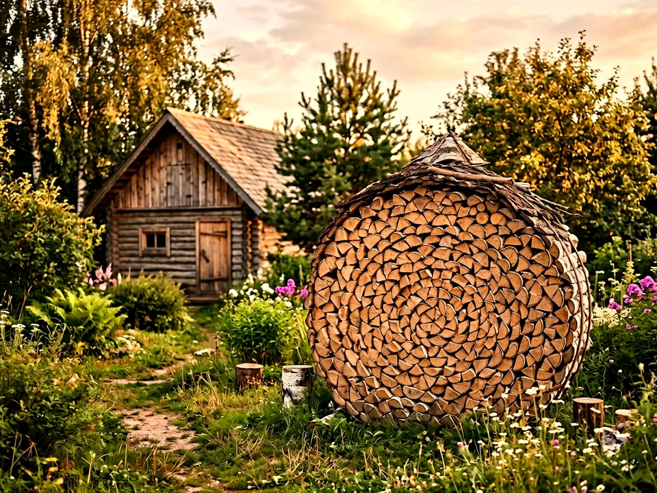 Дуб + укладка в дровник, Серпухов, улица Печная, 44